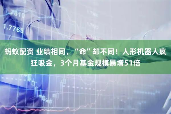 蚂蚁配资 业绩相同，“命”却不同！人形机器人疯狂吸金，3个月基金规模暴增51倍