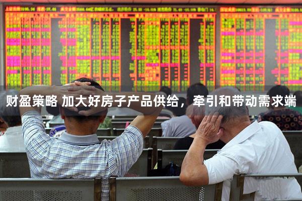 财盈策略 加大好房子产品供给，牵引和带动需求端