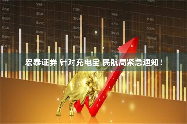 宏泰证券 针对充电宝 民航局紧急通知！
