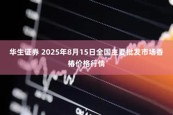 华生证券 2025年8月15日全国主要批发市场香椿价格行情