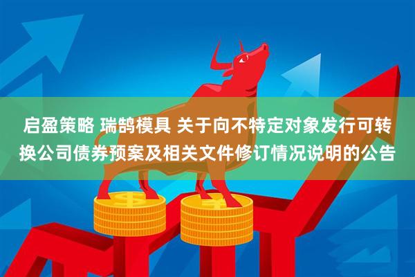 启盈策略 瑞鹄模具 关于向不特定对象发行可转换公司债券预案及相关文件修订情况说明的公告